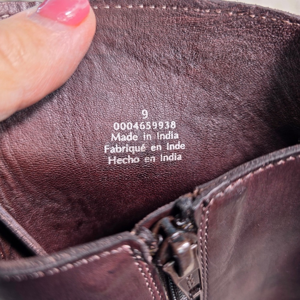 Free People Jones Lace Up Mid Calf Boots Platform Burgundy Leather Womens 9 NEW - Picture 11 of 12